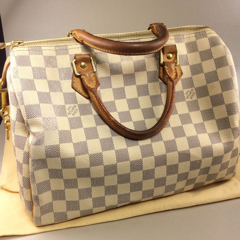 Louis Vuitton Damier Speedy 30 M41533 Handtasche Azur Bag Tasche #2039 | eBay